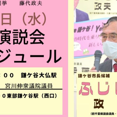 鎌ケ谷市長選挙｜街頭演説会